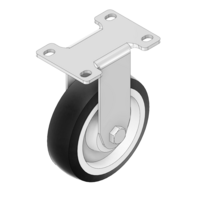 MODULAR SOLUTIONS CASTER 4 IN, RIGID TOP PLATE TOP FLAT PLATE/BALL BEARING
